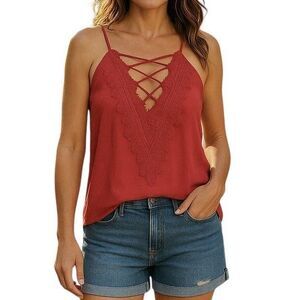 Wayf Camisole  Blouse Sz Small Sleeveless Coastal Cowgirl Baddie Festival Y2K